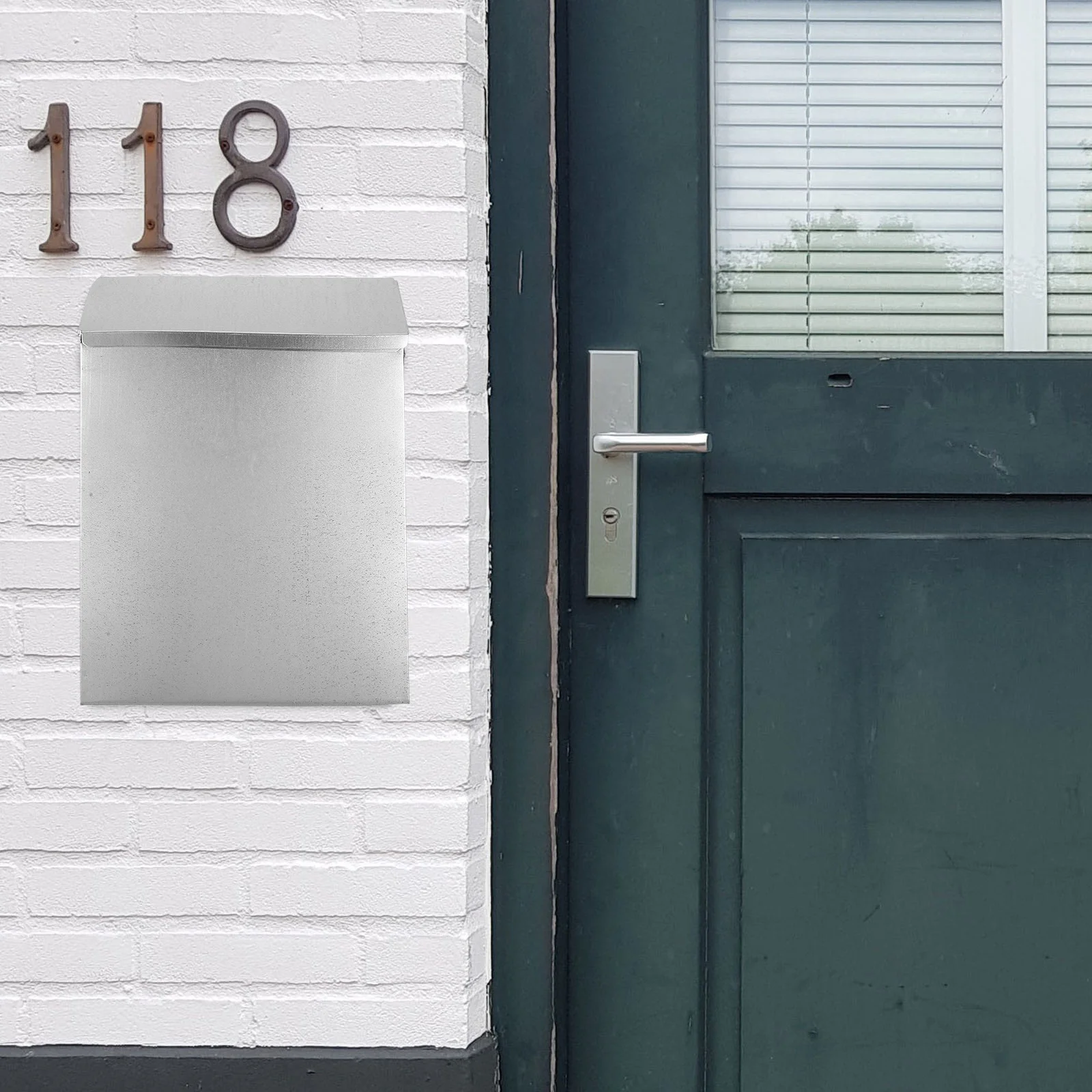 

Lockable Suggestion Box Vintage Style Iron Wall Mounted Mail Box for Office Classroom Secure Idea Outdoor Use