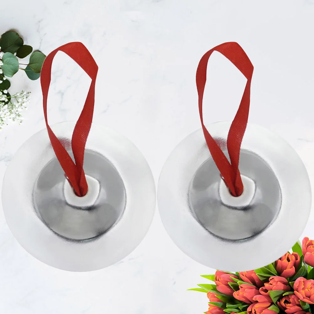

1 Pair Mini Finger Cymbals Silver Tunable Sturdy Durable Musical Percussion Rhythm Maker For Dancers Party Compact Lightweight