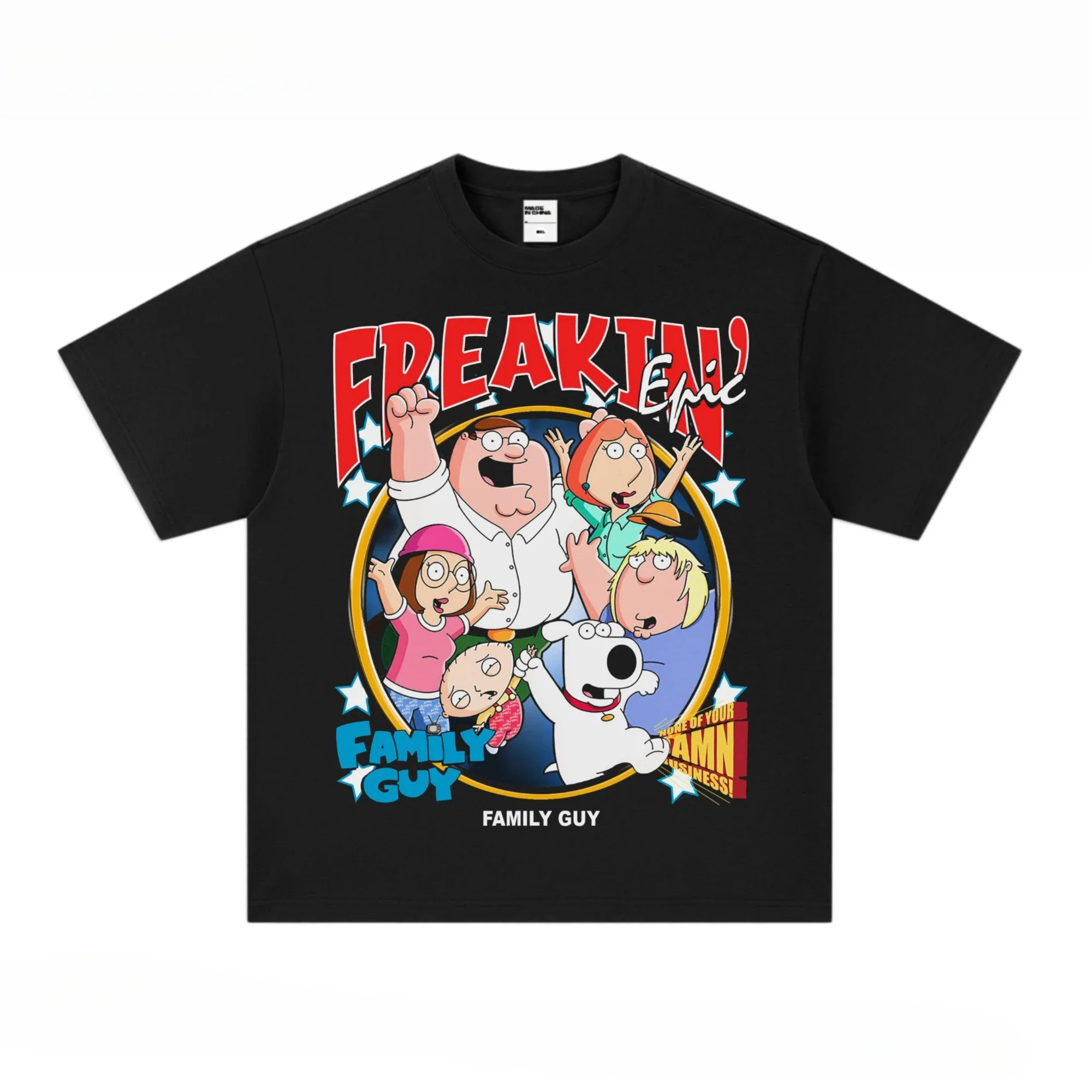

2025 new model Peter Griffin tee Rock Casual street sports Baggy plus size men's top T-shirt Girl's T-shirt couples same style