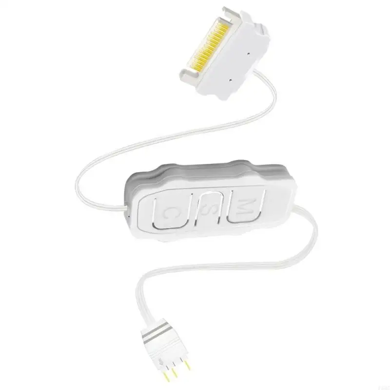 F68C ARGB คอนโทรลเลอร์ 3Pin 5V ARGB ตัวแยกสายเคเบิล LED Pin RGB ตัวควบคุม