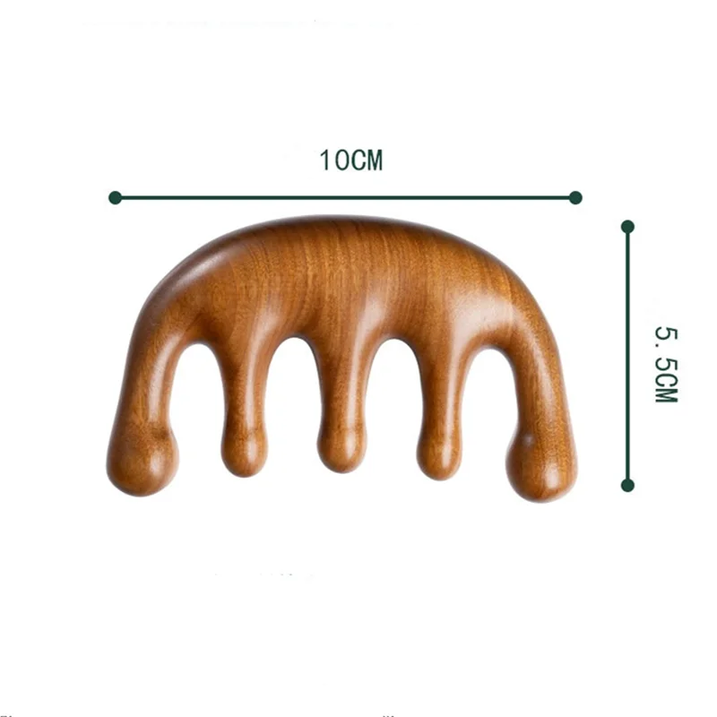 Sandal Wood Anti Hair Loss Massage Comb Stimulation Promote Hair Growth Care Brush Head Massager Body Gua Sha Meridian Dredging
