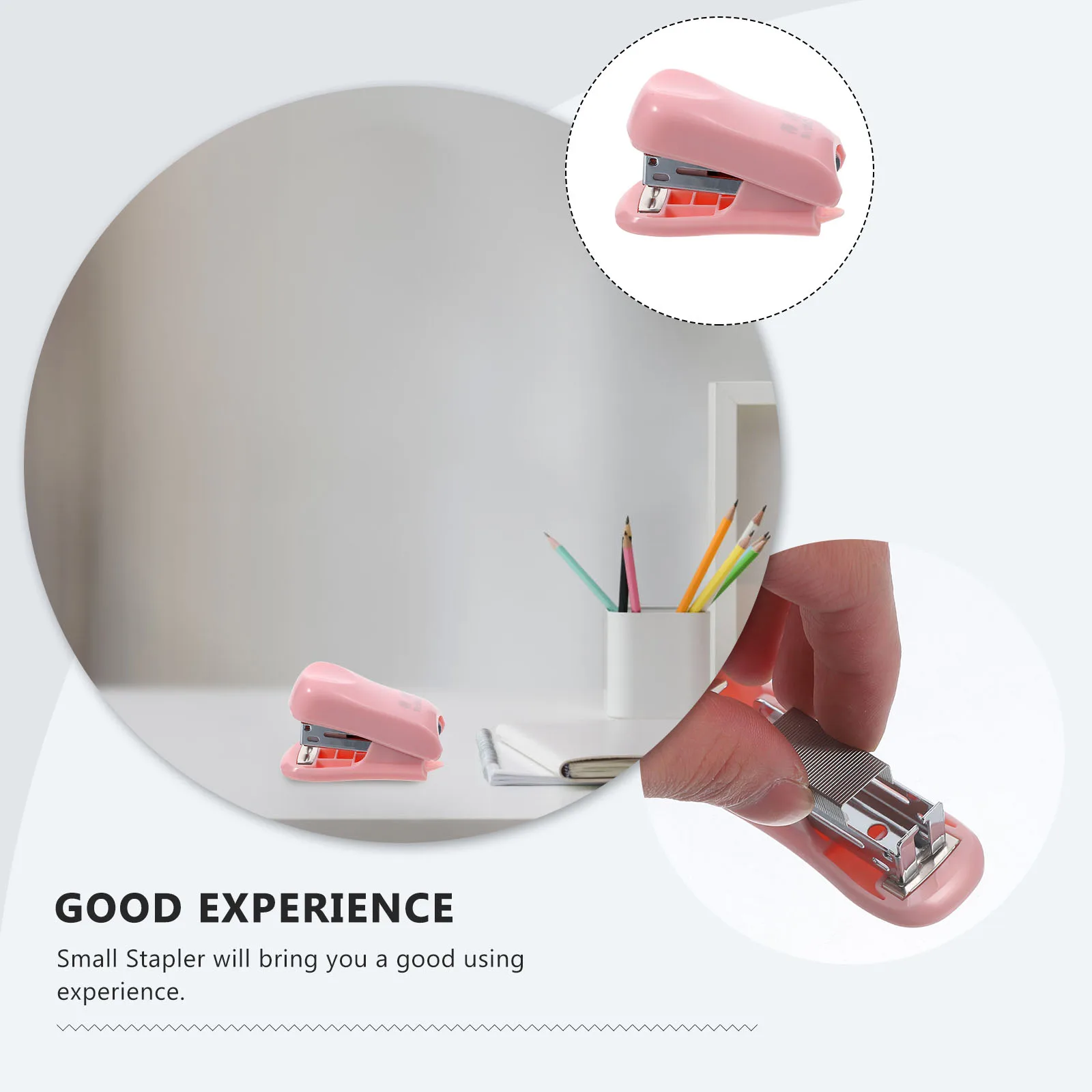 1 set 1 Set Mini Compact Handheld Office For Classroom Desk Metal Book Creative Small Stapler High-Durability Easy-Carry Office