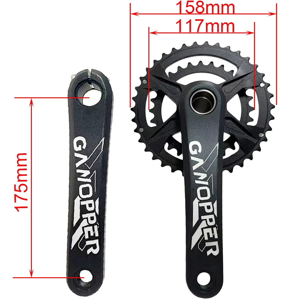 Pédalier de vélo de montagne à double plateau, pédalier VTT, jeu de manivelles GXP, 9 vitesses, 10 vitesses, 11 vitesses, 28T, 38T, 175mm, 2X