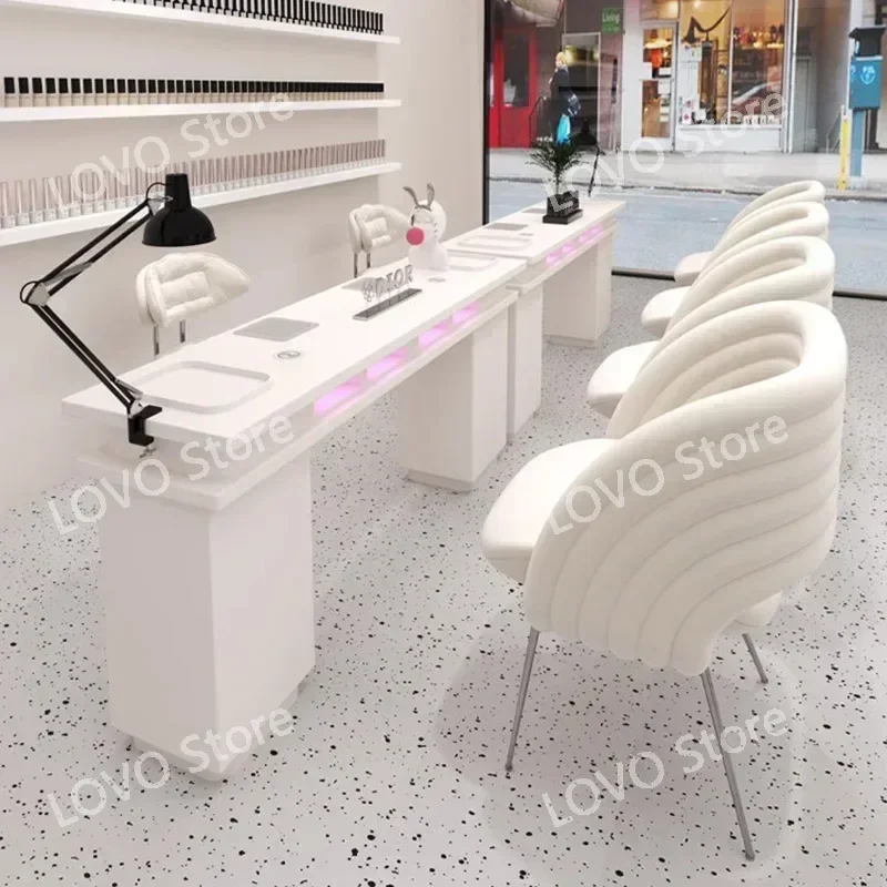 Portable Tech Manicure Table Designer Dust Collector White Nail  Professionals  Salon Furniture MQ50NT