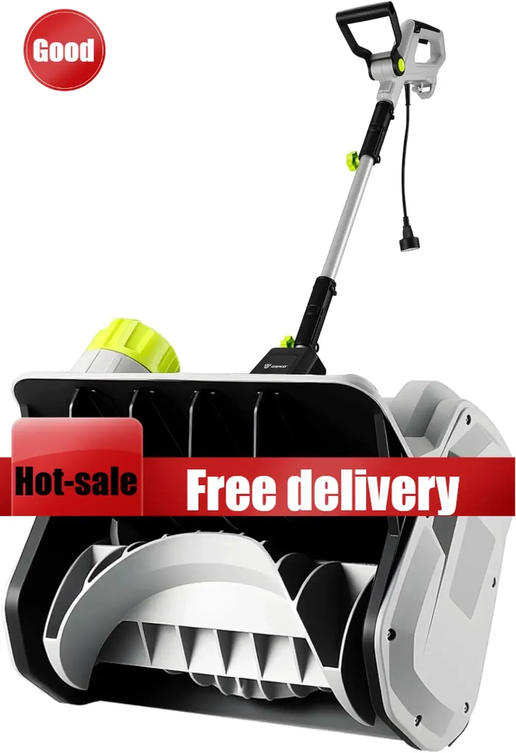 

Hi-Q 14-Inch Corded Electric Snow Blower, 1500w High-Power Snow Blower, 3500rpm Speed, 20-Foot Snow Throwing Distance with Adjus