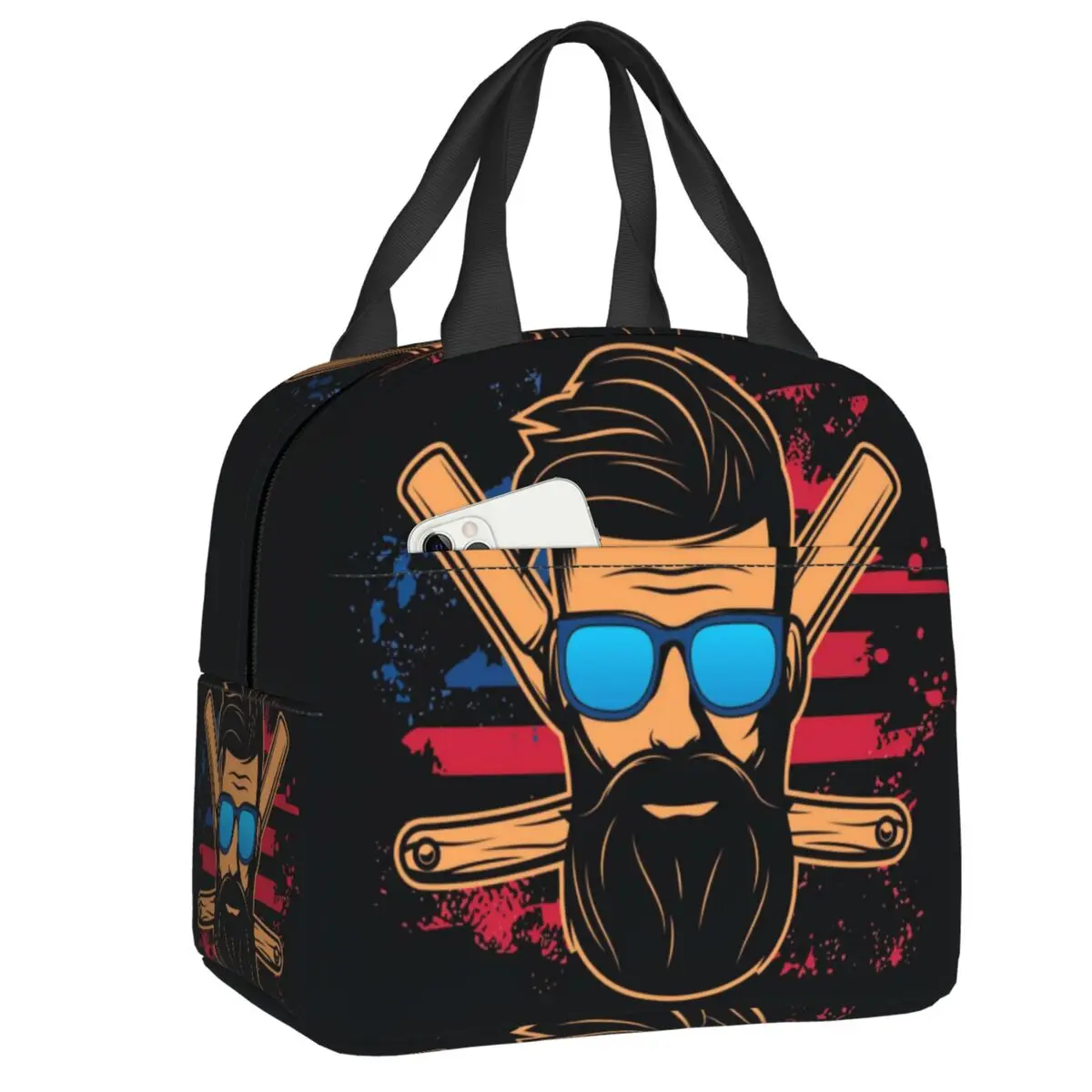 

Custom Miracle Worker Barber Lunch Bag Men Women Thermal Cooler Insulated Lunch Box for Kids School