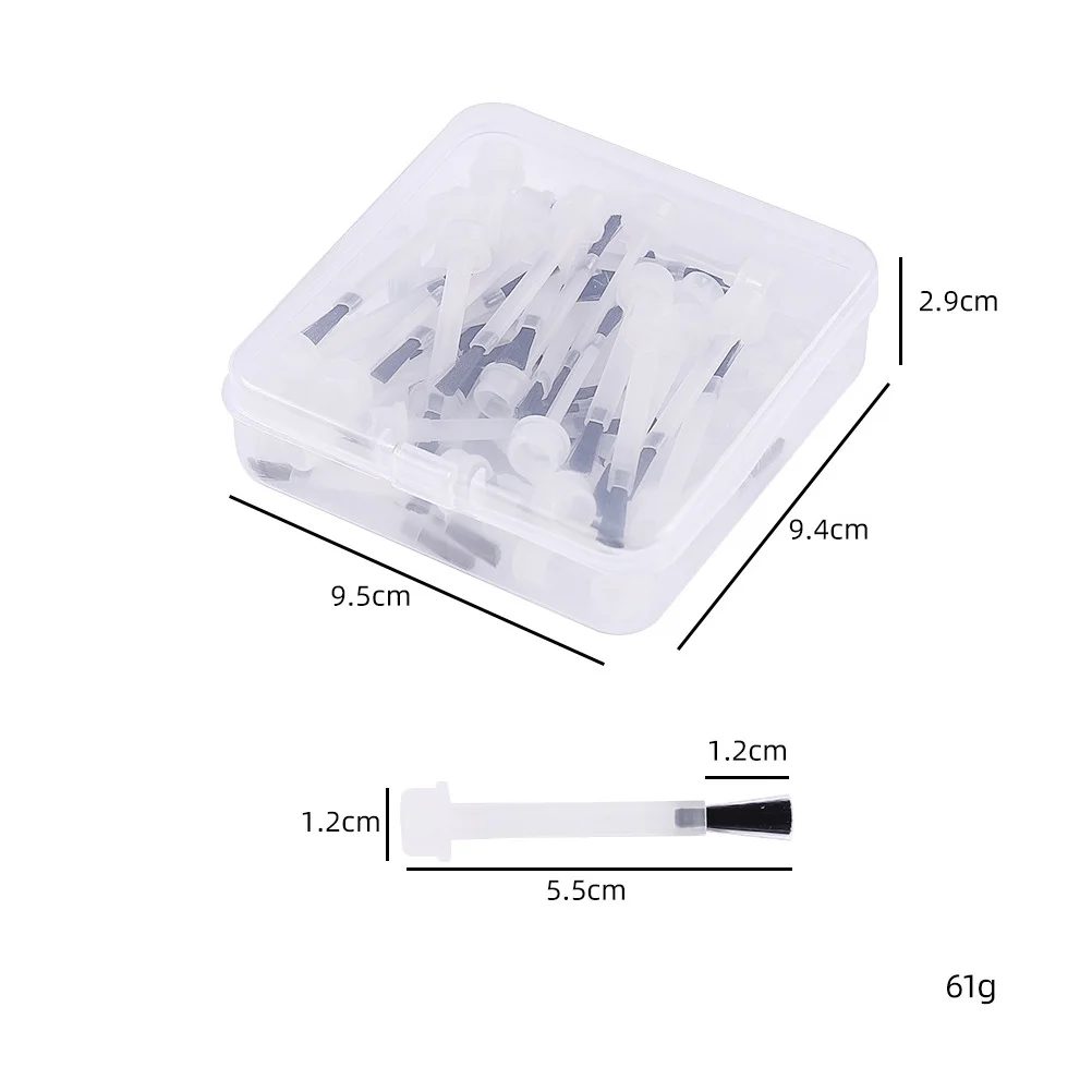 50-częściowa wymienna szczoteczka do paznokci do butelki z polerkiem Mały aplikator żelu Butelki z artykułami salonowymi