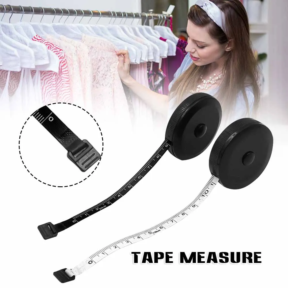 60 In Body Tape Measuring Ruler Automatic Retractable Soft Ruler Double Scale Body Sewing Flexible Ruler For Body Measurement