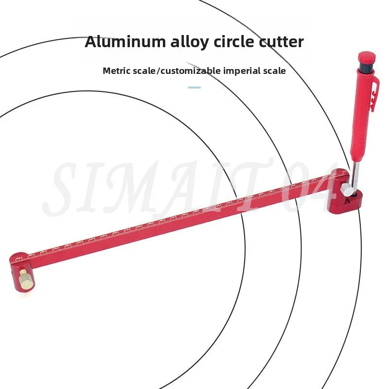 Aluminum Alloy Woodworking Scribing, Circle Drawing Device, Arc Drawing Tool 360 Degree Round Line Drawing