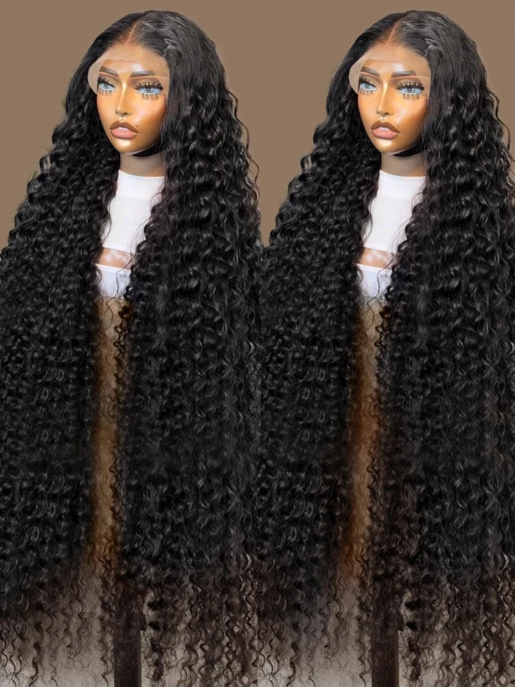 32 36Inch Deep Wave 13x6 Lace Front Human Hair Wigs For Women Brazilian Loose Curly 13x4 Lace Frontal Wig 4X4 Lace Closure Wig