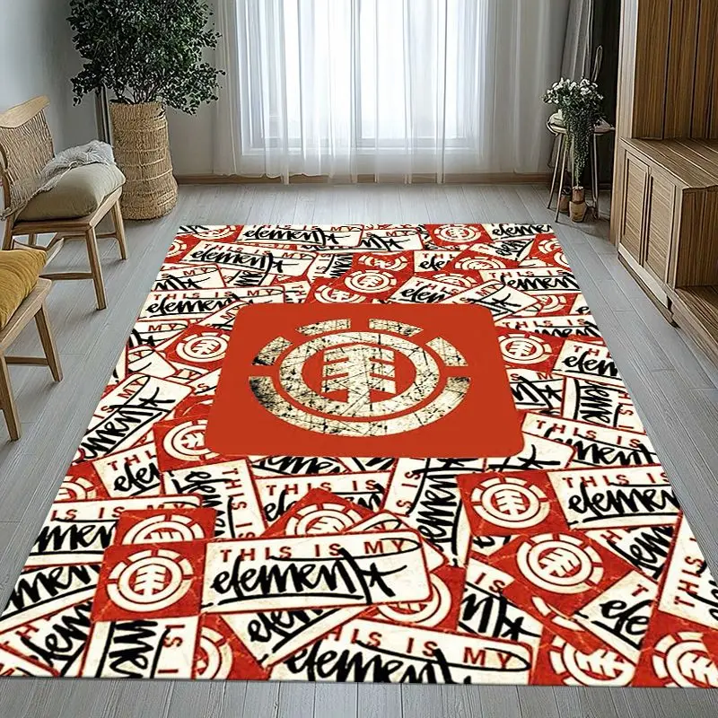 Fashion Boardsport Logo E-Element Skateboards Non-Slip Large Area Rug for Living Room,Bedroom Carpet Mat for Sofa,Home Decor
