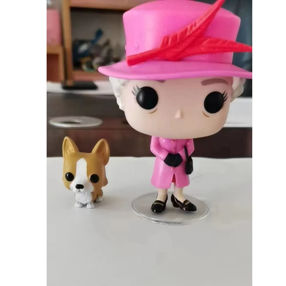 Królowa Elżbieta II z Corgi #01 winylowa figurka akcji zabawki-modele do kolekcjonowania funkoserie dla dzieci świąteczny prezent