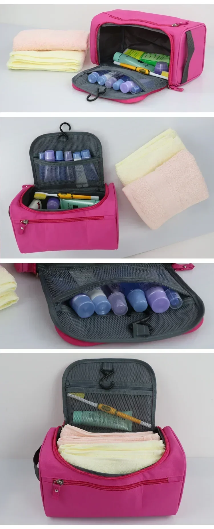 Heißer Verkauf Frauen Make-Up Taschen Große Kapazität Reise Kulturbeutel Hängen Organizer Kit Kosmetik Tasche – Detail 6