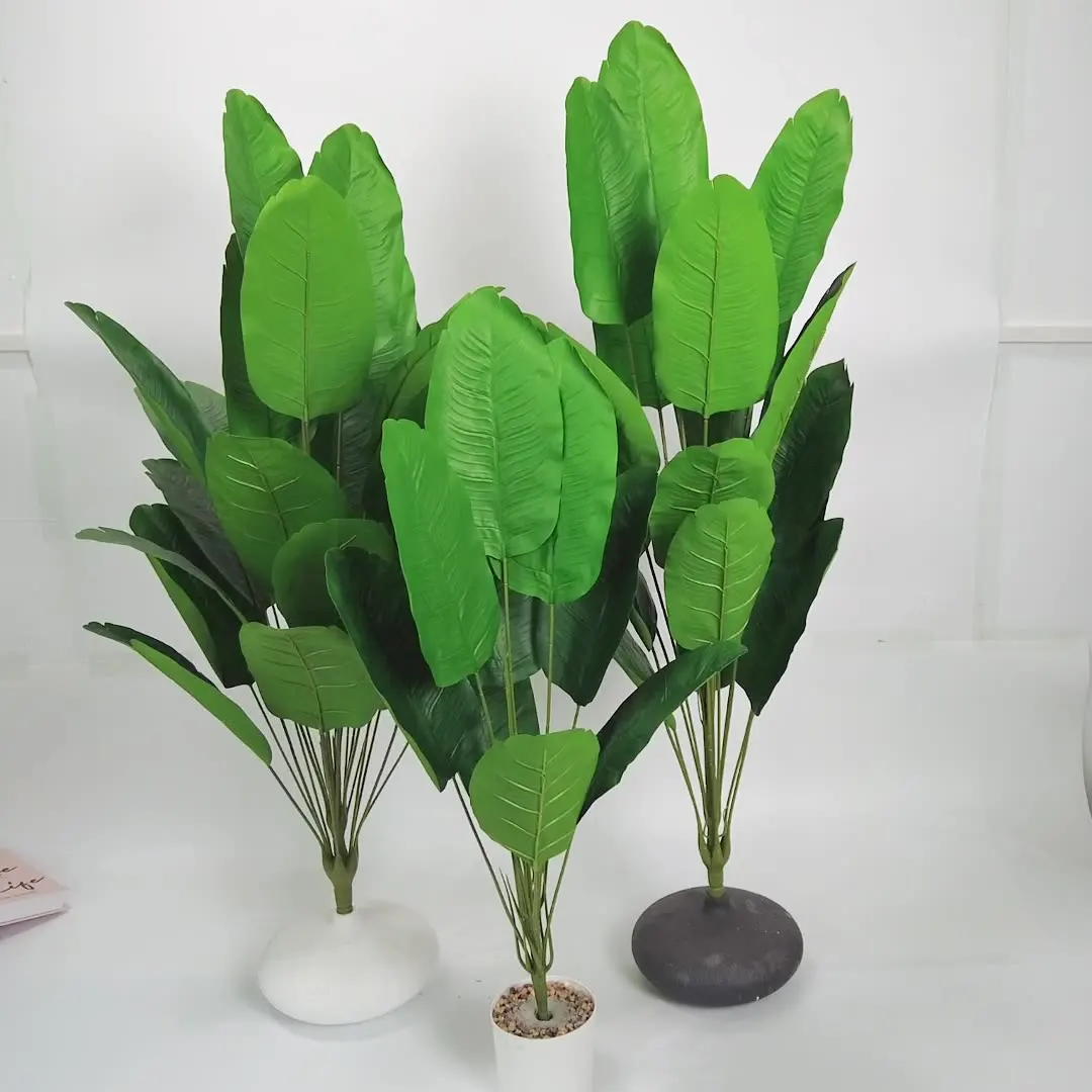 

9/18/24 Leaves Simulated Banana Tree Decoration Outdoor Indoor Floor Green Plant Ornaments Artificial Palm Leaf