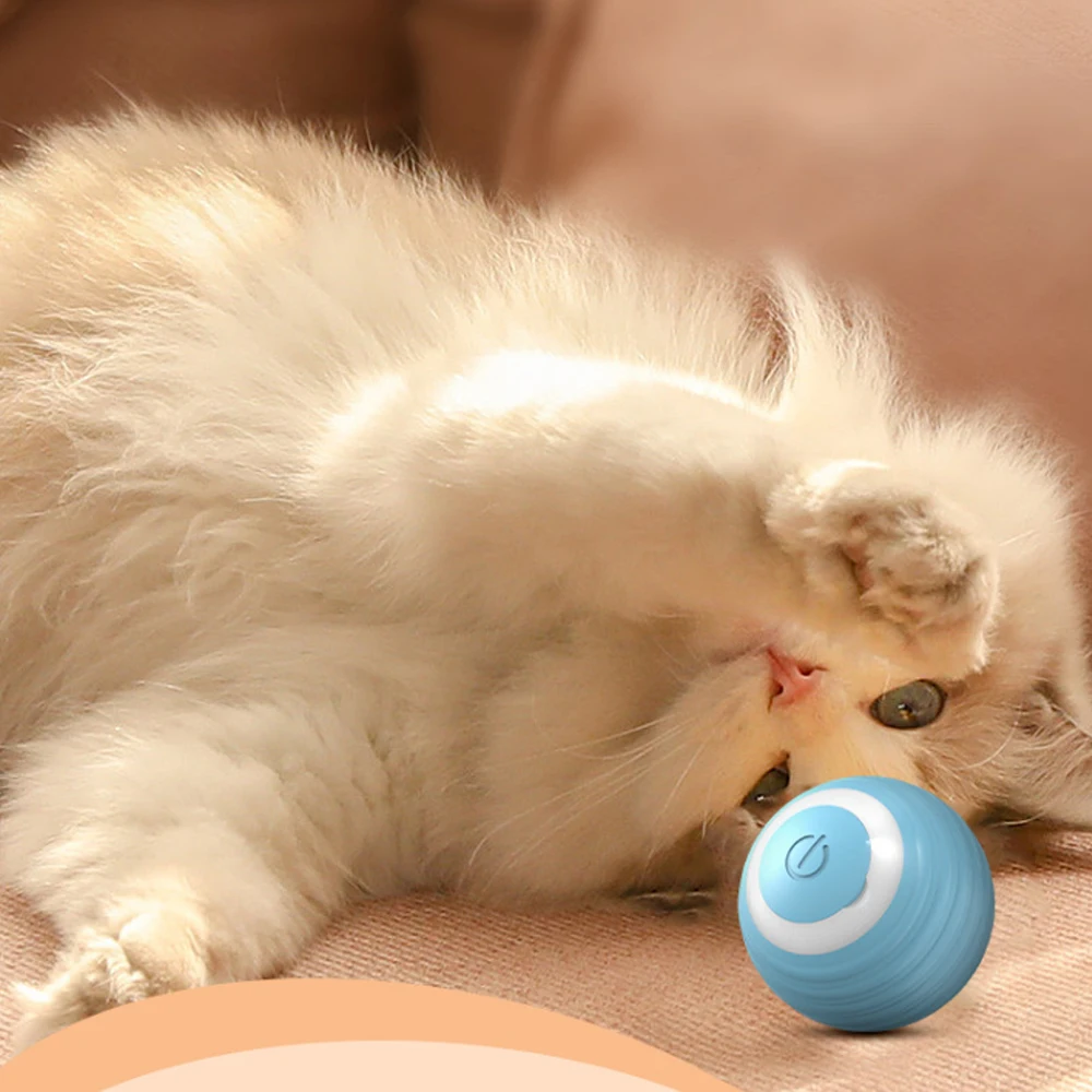 Gravity Smart Rolling Ball Cat Toys USB Charging Ball Toys for Cat Grinding Teeth Resistant To Bite Amuse Pet Toys Accessories