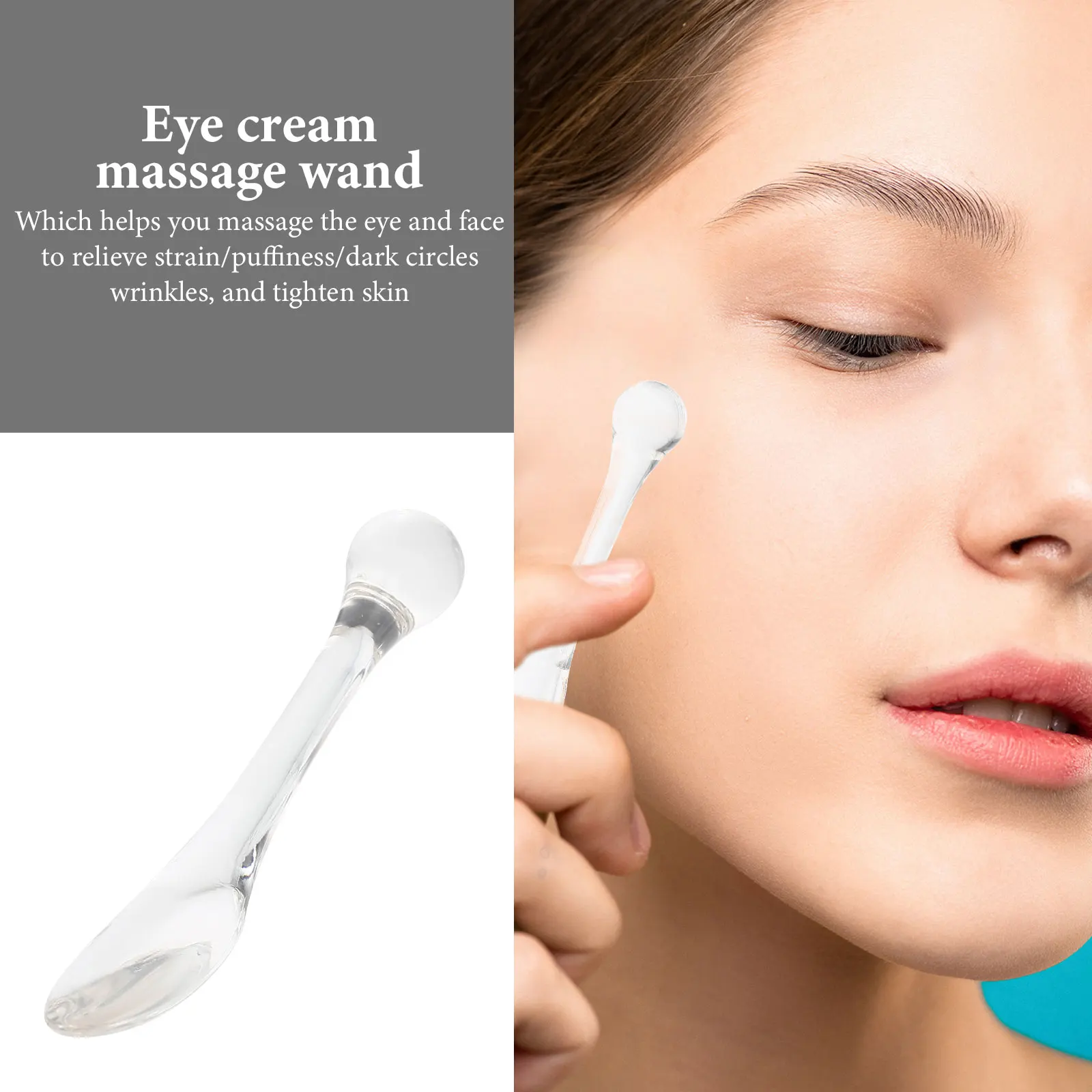 

5pcs Eye Cream Spoon Portable Compact Zinc Alloy PP Applicator Massage Tool Reduce Puffiness Dark Circles Wrinkles Tighten Skin