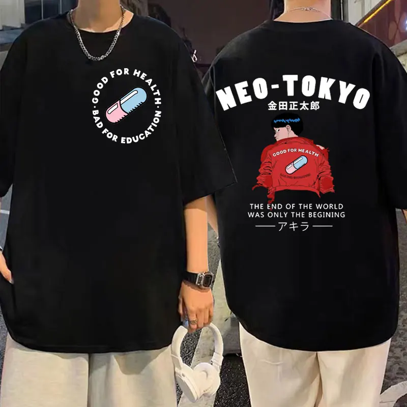 

Limited Neo Tokyo Akira Anime T-shirts Movie Science Fiction Manga Shotaro Kaneda Graphic T Shirts Unisex Fashion Loose T-shirt