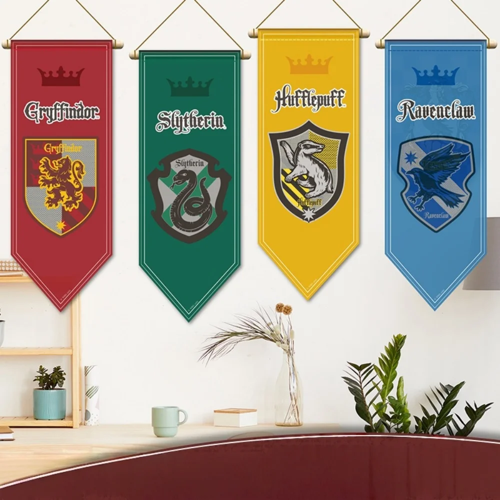 45x120cm Original Harry Potter Banner Flagge Wandbehang Gryffindor Slytherin Heim Wohnzimmer Flagge Burgees Deko Geschenke