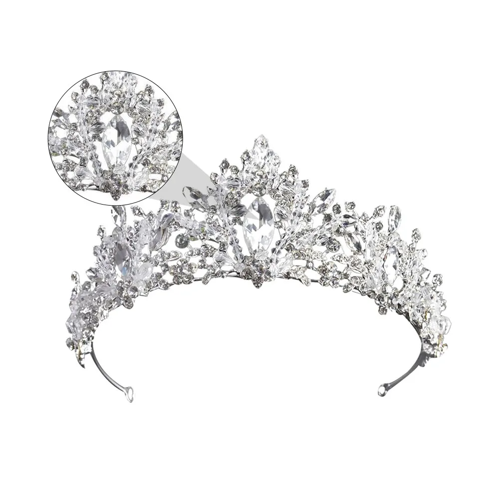 

Delicate Bridal Crown Sparkling Crystal Hair Crown Wedding Tiara For Women Girls Brides Bridesmaid Eco-Friendly Alloy Durable