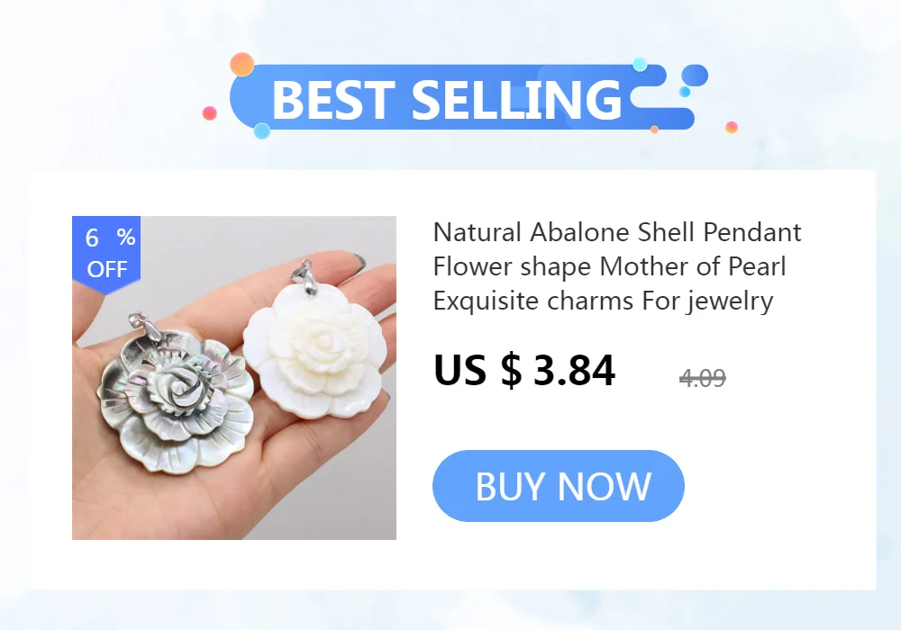 Natural Abalone Shell Pendant Flower shape Mother of Pearl Exquisite charms For jewelry making DIY Necklace accessories