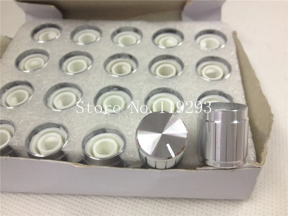 [BELLA]Shelf workmanship aluminum knob & 15MM * 16 Silver ( half shaft hole Dshaft ) potentiometer knob--100PCS/LOT