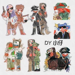 Anime KeyChain Women CountryHumans Key Chain for Men Key Ring Acrylic Car Keyring Party Pendant Japan Cos Girls Gift