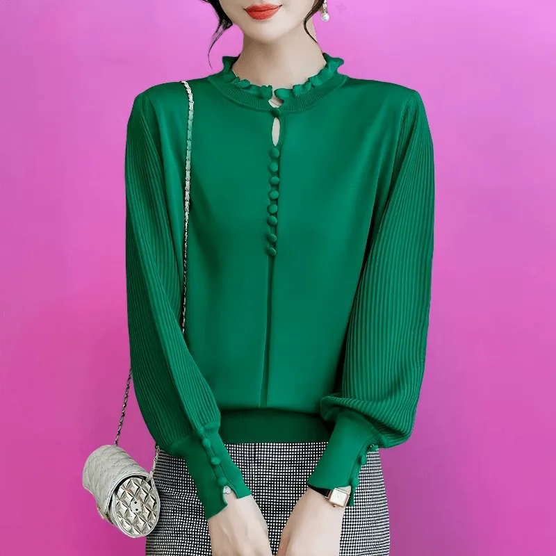 

2025 Новый стиль, трикотажная рубашка с длинными рукавами и прочным базовым слоем