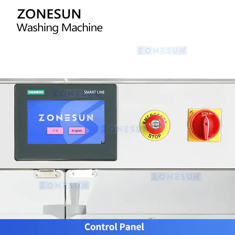 ZONESUN ZS-NIC3 Máquina de limpieza de botellas de enjuague de aire de 12 cabezales Lavadora de botellas de iones negativos