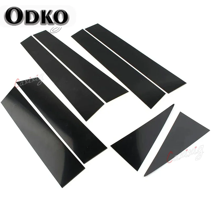 Glossy Piano Black Door Window Trim Pillar Posts Molding Cover Stickers for Nissan X-Trail/Rogue T32 2014-2018 2019 2020 Styling