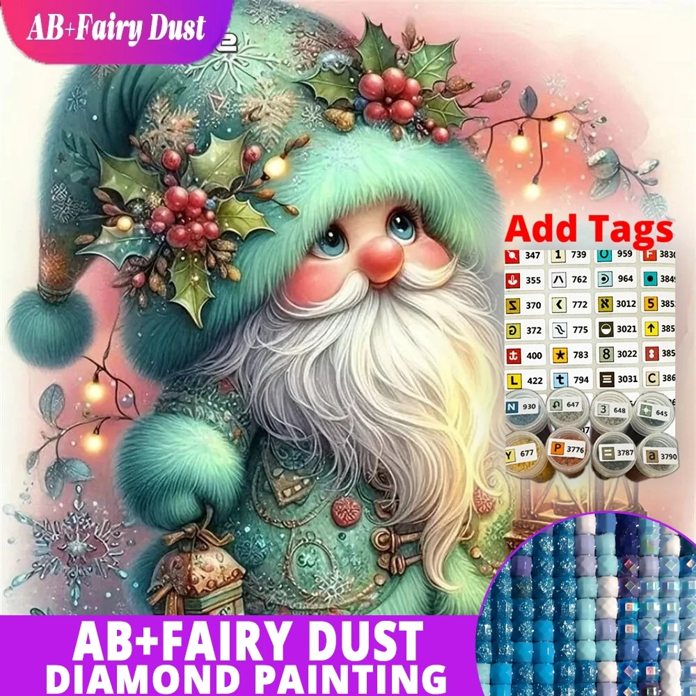 

AB Fairy Dust DIY Full Square Round Diamond Mosaic Dwarf Portrait Picture Of Rhinestones Lamp Painting Cartoon Handicraft