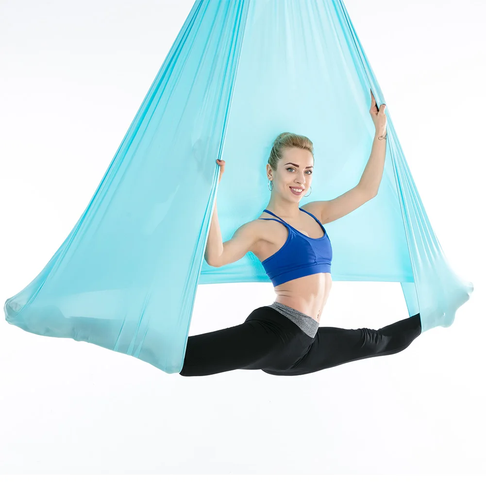 4M x 2.8M Aerial Yoga Hammock Low Stretch Yoga Swing for Improved Yoga Inversions Flexibility Core Strength Body Building