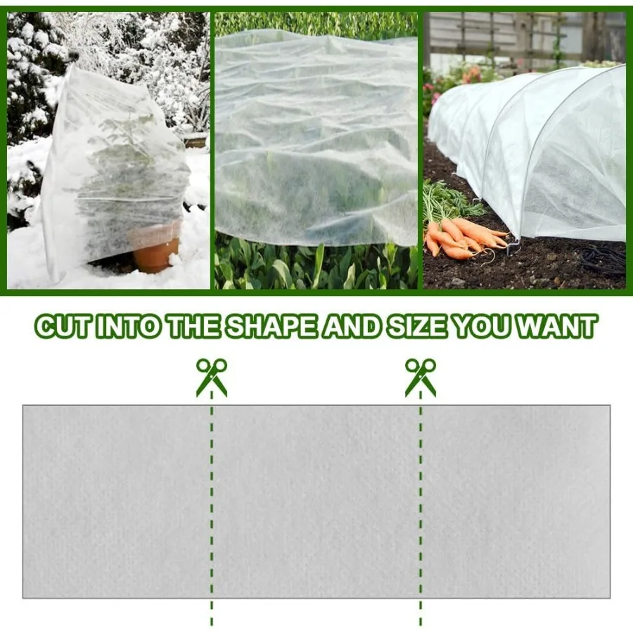 7 x 17 FT Plant Covers for Outdoor Use 1.2oz yd Frost Protection Blankets for Winter Tree Shielding Heat and Frost Resistance G