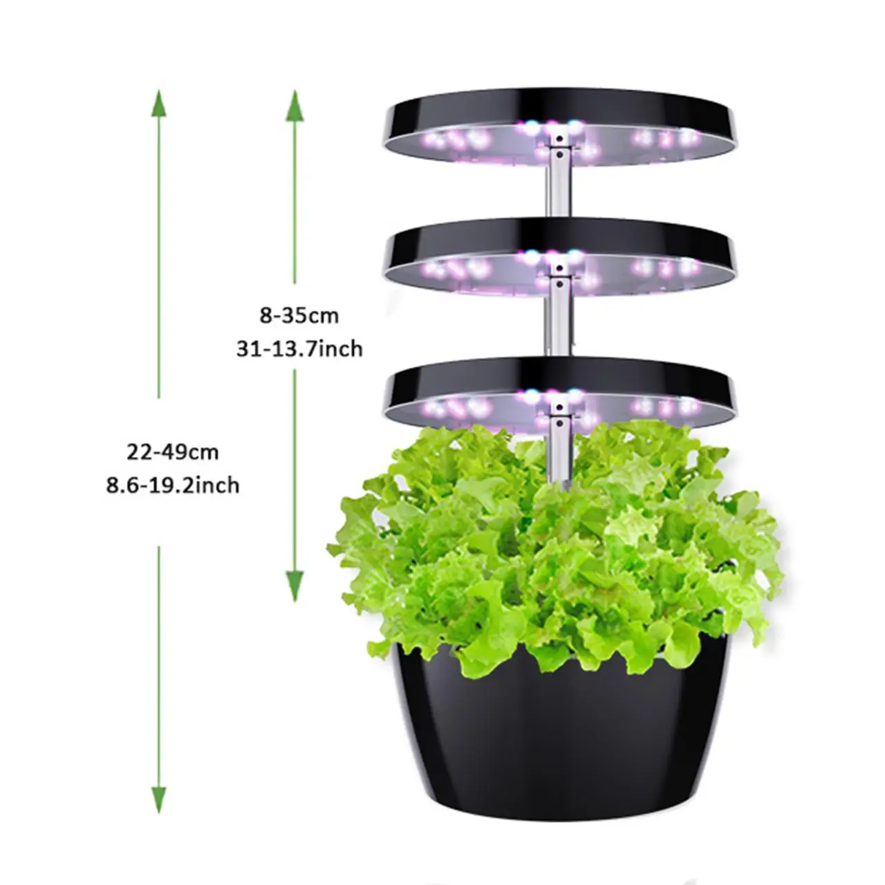 

Smart Garden Hydroponic System 4 Pods Indoor LED Grow Light Soilless Vegetable & Herb Planting for Home Use