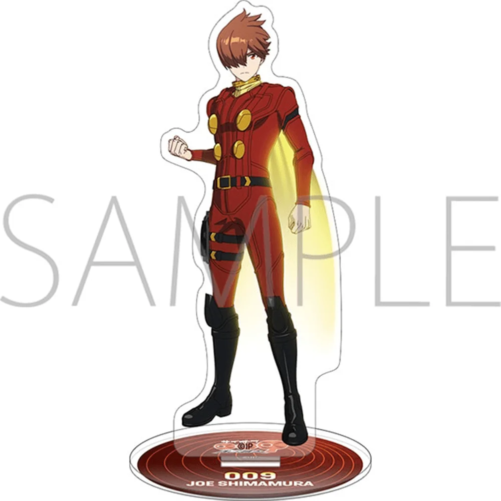 Cyborg 009 Joe Shimamura 15cm Acrylic Stand Keychain Red Combat Suit Ver Tabletop Ornament Desk Room Decor Anime Figure Toy Gift