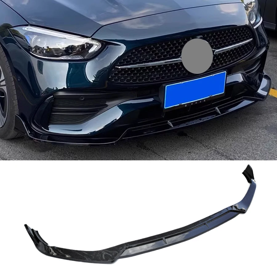 Front Bumper Splitter Lip Spoiler Guard Body Kit Cover For Mercedes Benz C Class W206 C220 C300 C400 C43 AMG 2022 2023 Tuning