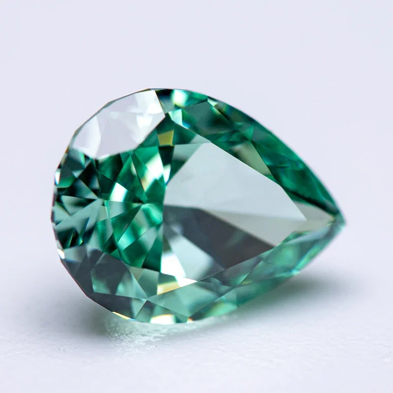 مكعب زركونيا سحق الجليد قطع Paraiba اللون الكمثرى شكل سحر الخرز Diy بها بنفسك صنع المجوهرات قلادة المواد لا شهادة