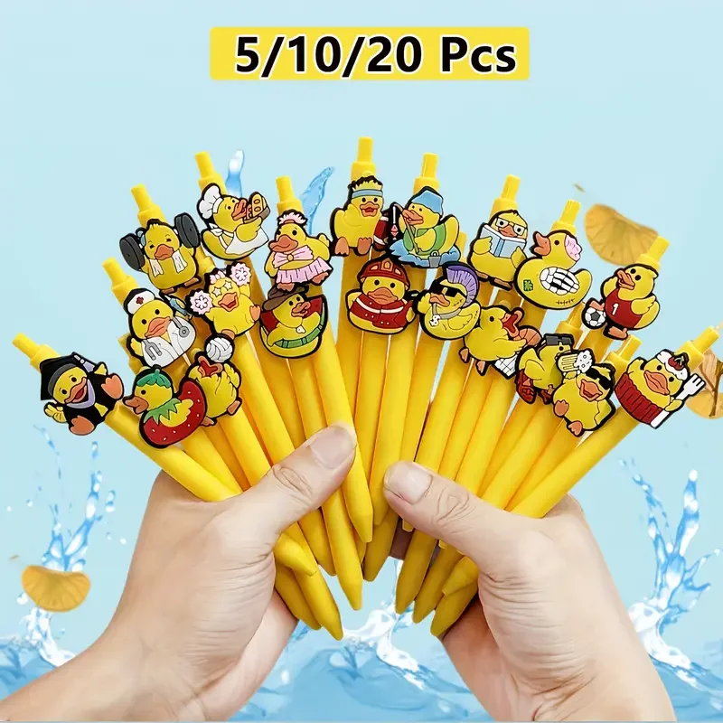 

5/10/20pcs Little Yellow Duck Ballpoint Pen, Big Mouth Duck Writing Pen Suitable for School Writing Pen, Stationery Enthusiasts