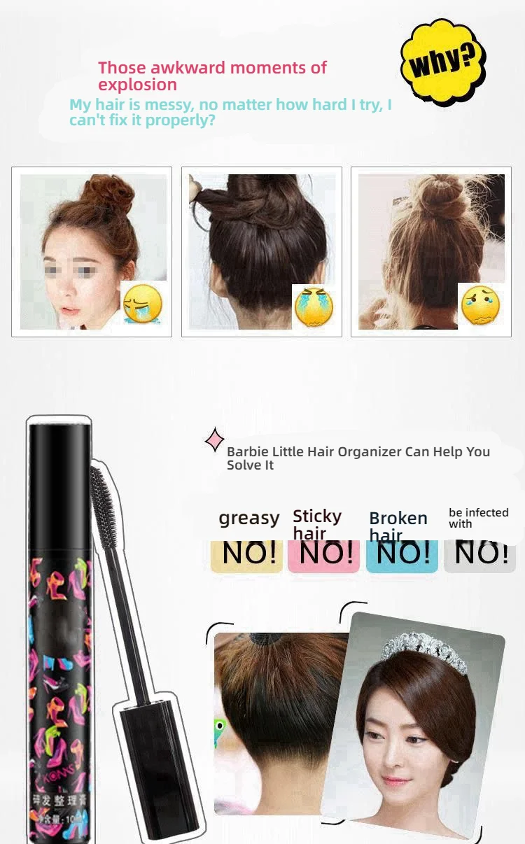 Flyaway Hair Styling Stick – Tames Babyhaare, Augenbrauen und Wimpern – starker Halt für Fransen/Pony – schnelle Fixierung, alle Haartypen – Detail 6