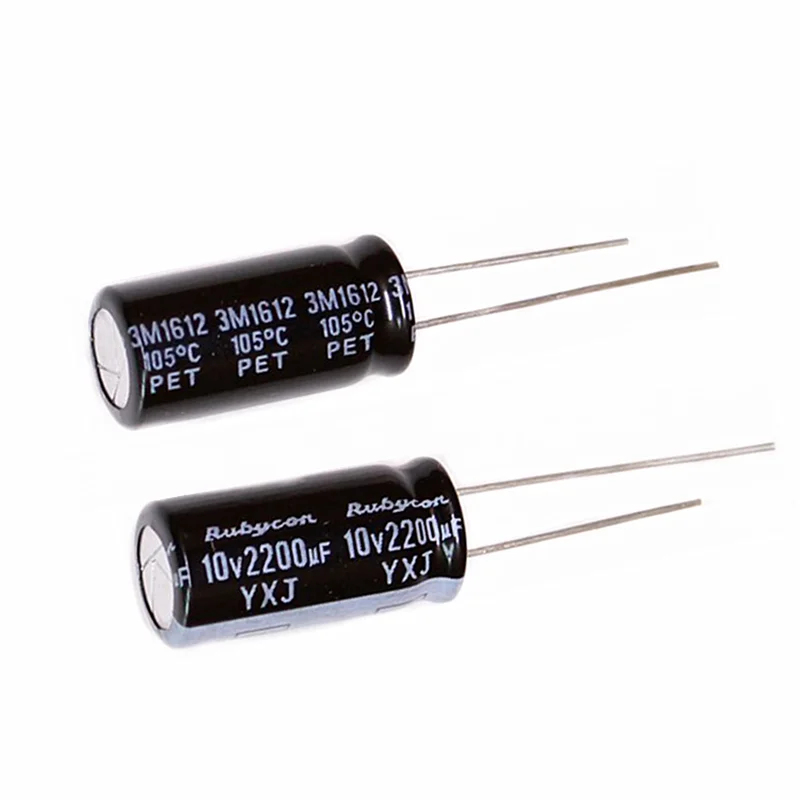 10Pcs/100Pcs Rubycon YXJ Series 10V2200uF 10X20MM High Frequency Long Life Electrolytic Capacitors