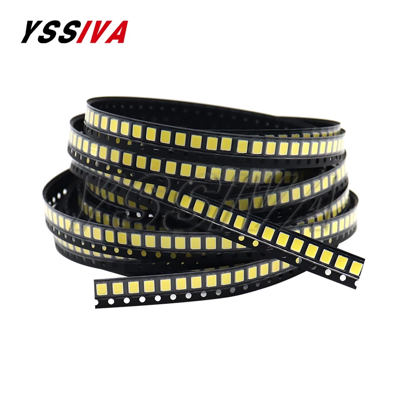 100pcs High Brightness SMD LED 2835 1W 0.5W 0.2W White 3V 6V 9V 18V 36V 150MA/100MA/30MA/60MA/80MA 6000-6500K