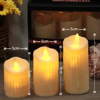 LED蠟燭燈,逼真閃爍火焰,婚禮裝飾,連結電池,生日派對用品,營造溫馨氛圍 10 最佳銷售 閃爍火焰效果電池燈 - №2
