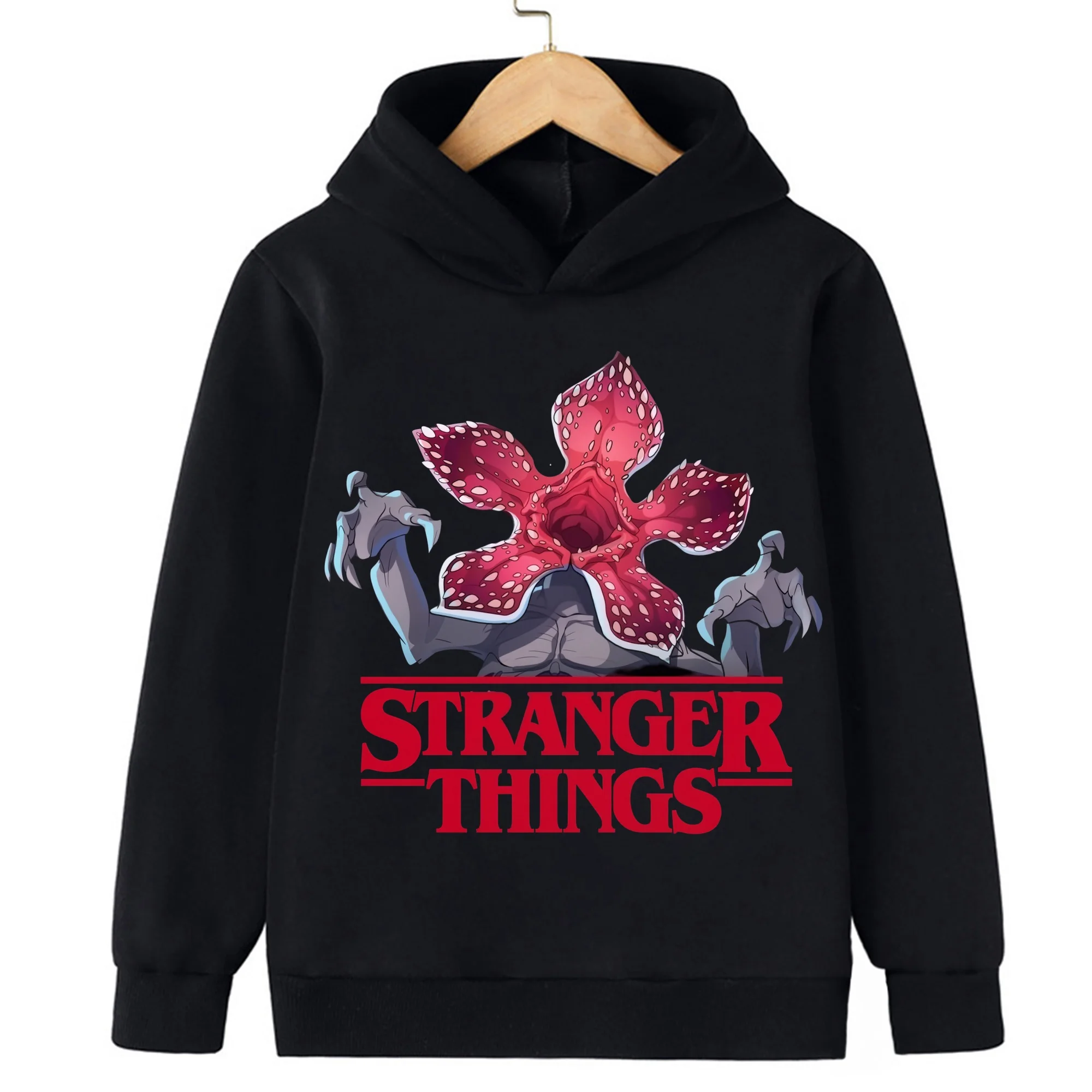 Sudadera con capucha para niños de Stranger Things, abrigo informal de dibujos animados para primavera y otoño para niños y niñas, ropa de calle de Stranger Things