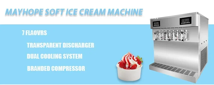 Peiqi 7 نكهات عالية الجودة آلة الآيس كريم سطح الطاولة آلة تقديم الآيس كريم الناعمة/آلة الآيس كريم acai #4