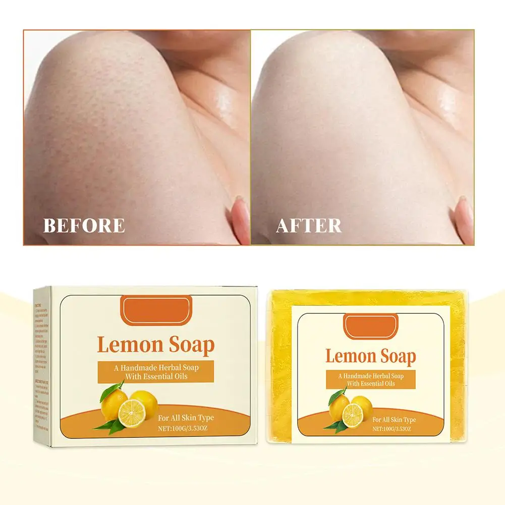 Turmeric Lemon Soap Bar For Face Body Tumeric Soap Smooth Skin Cleansing Natural Handmade Soap Skin Formula Soap For Women P0W7