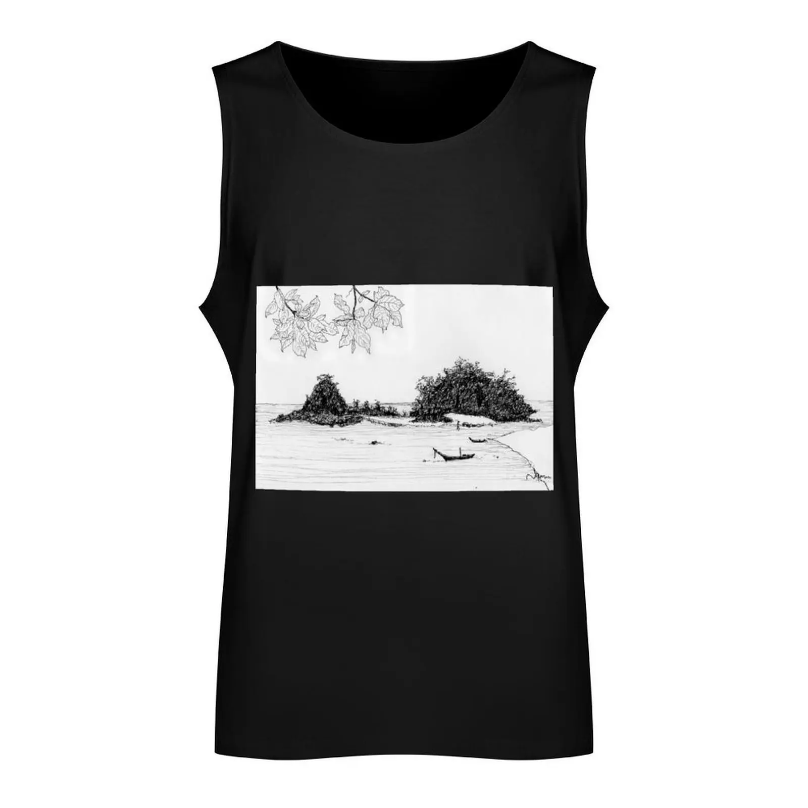 Thailand - Peace and Tranquility Tank Top gym shirt man Sportswear for men