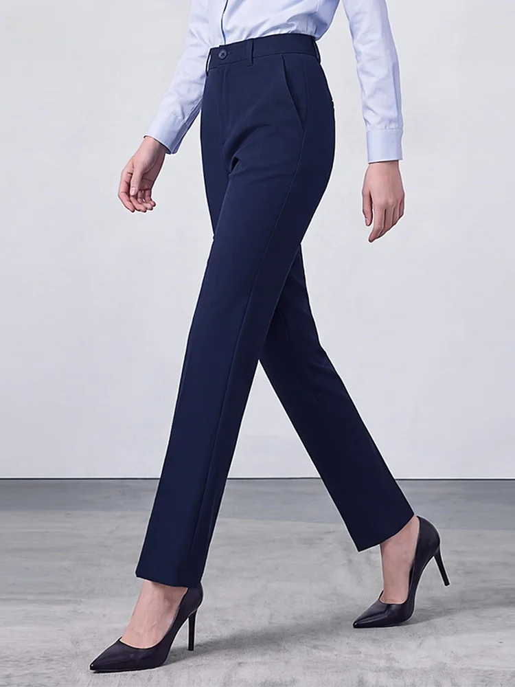 Royal Blue High Waist Straight Leg Suit Pants Women's Summer New Style Casual Business Bank Workwear Interview Pants