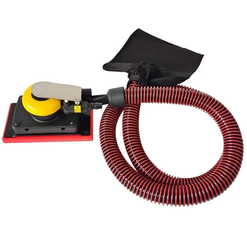 

Rectangular Pneumatic Dry Grinder 93*175mm Central Dust Collection 4 4 Holes Car Paint Putty Sander Sandpaper Machine