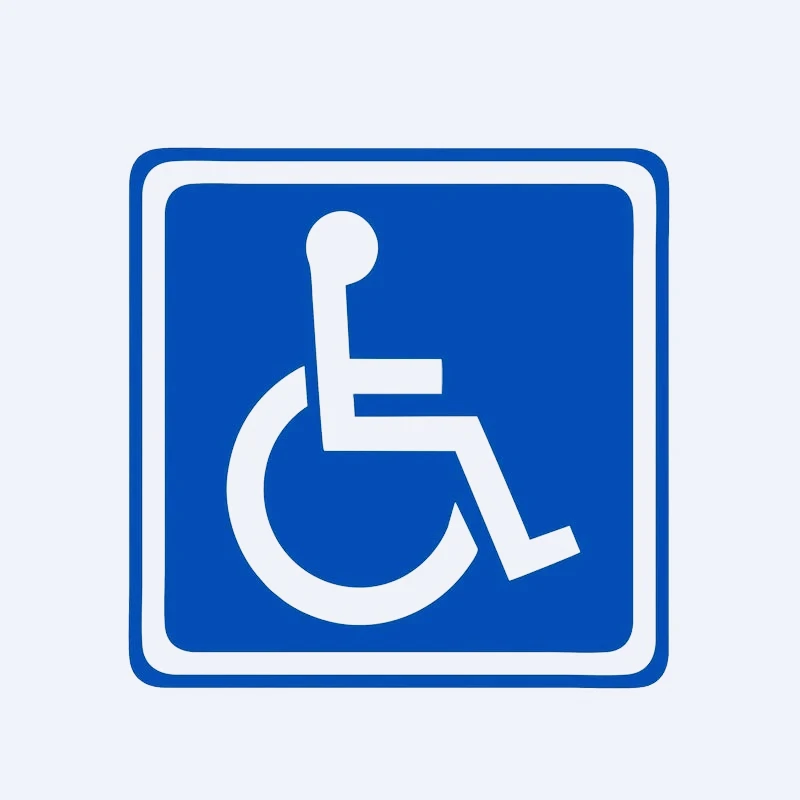 Car stickers Fashion Disabled Sign Disability Mobility Parking Car Sticker Automobiles Exterior Accessories  14x14cm PVC KK
