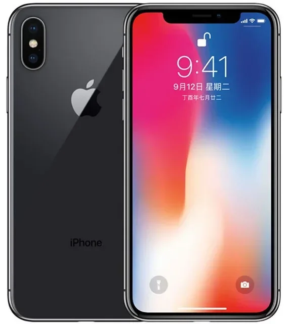 Apple-iPhone X desbloqueado smartphone, Face ID, 64GB, 256GB ROM, 5,8 ", 3GB RAM, 12MP, Núcleo Hexa, iOS, A11, Câmera Traseira Dupla, 4G LTE, original