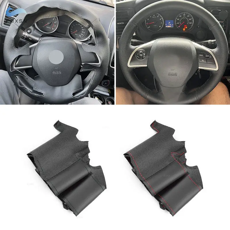 

Перфорированная кожаная внутренняя накладка на руль автомобиля для Mitsubishi Outlander 2013 2014 ASX L200 2015 2016 Mirage 2014